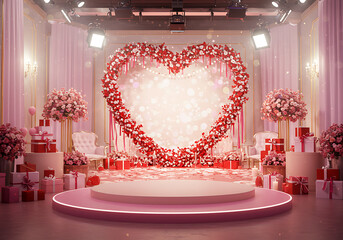 발렌타인 데이 텍스트 이미지 프로포즈 이벤트 페이지 연인 하트