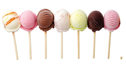 Delicious Ice Cream Pops Strawberry Chocolate Vanilla Pistachio Swirl