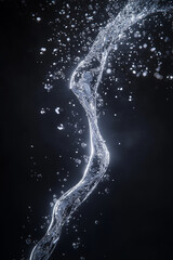 Elegant Water Motion on Dark Background