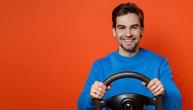 Un hombre conduciendo un coche