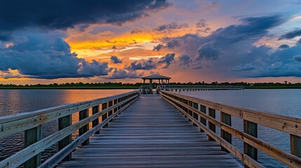 Sunset over the Lake
