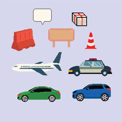 Retro Pixel Art vehicle Illustration in 8 Bit Style