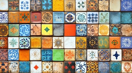 Colorful Mosaic Tile Wall Art Design