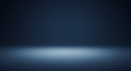 Fototapeta premium Dark Blue Studio Background: Gradient, Texture, Empty Space, Product Photography