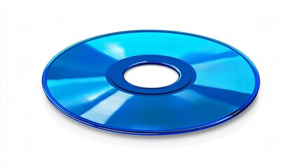 Blue CD Cover Insert Mockup on White Background for Design Projects