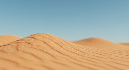 Serene Desert Dunes Under a Clear Blue Sky