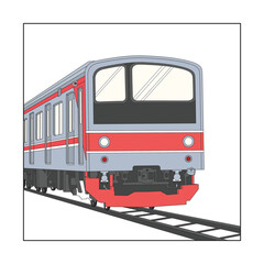 Indonesia Train vector illustration Cartoon