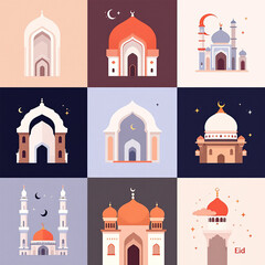Fototapeta premium ramadhan set icon