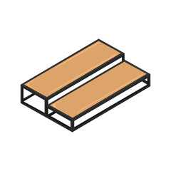 Skate park box vector illustration