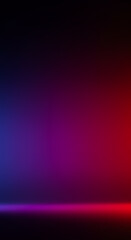 Fototapeta premium Abstract Red and Blue Gradient Background with Dark Floor