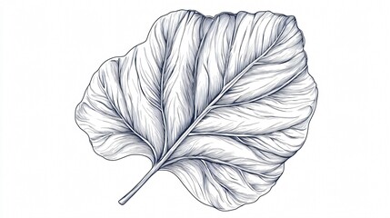 Unique Contour Organic Leaf Plant Image with Wide Angle View