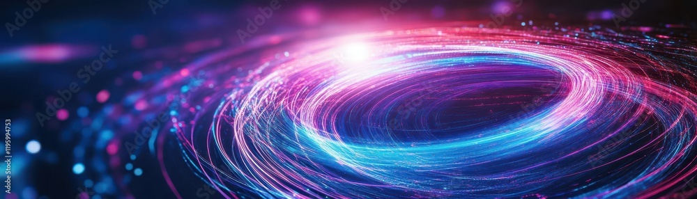 Aufkleber abstract glowing lines forming a swirling vortex, hightech and energetic