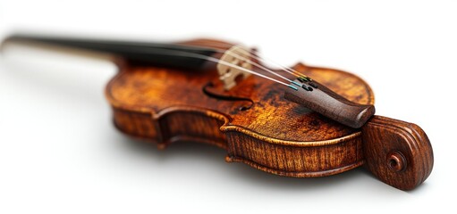 Fototapeta premium Exquisite Violin: A Masterpiece of Craftsmanship