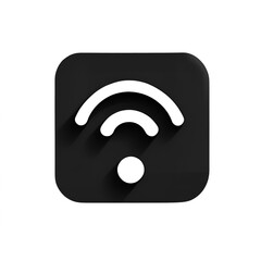 close up of a wifi logo with white background 