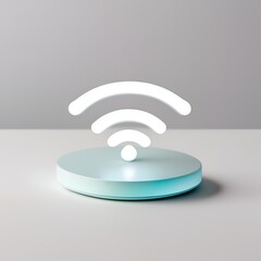 wifi logo with gray background close up 