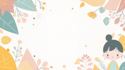 flower, card, vector, design, pattern, illustration, floral, spring, frame