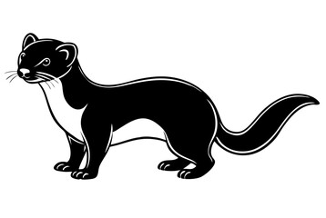 mink black silhouette white background