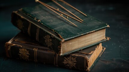 Antique Books and Acupuncture Needles A Study in Contrast.