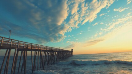 Fototapeta premium Sunrise Over Pier