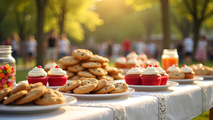 Sweet Delights in a Cozy Outdoor Setting