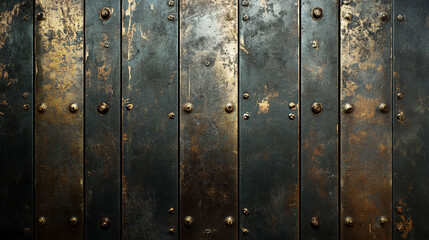 Fototapeta premium A metallic bronze wall texture reflecting modern elegance with a clean and slick surface evoking a sense of calm amidst chaos showcasing an industrial yet contemporary design style