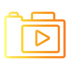 vlog Line Gradient Icon
