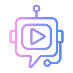 chatbot Line Gradient Icon