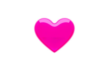 Fototapeta premium Bright pink heart icon, perfect for romantic or love-themed designs and creative projects. Generative AI