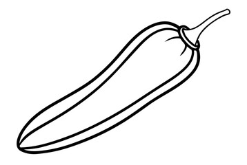 poblano chili  silhouette vector illustration