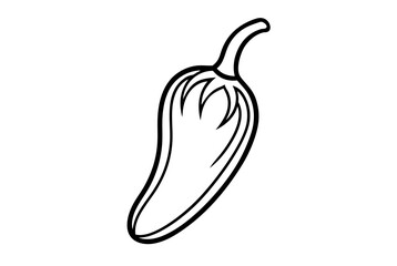 poblano chili  silhouette vector illustration