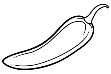 poblano chili  silhouette vector illustration