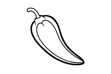 poblano chili  silhouette vector illustration