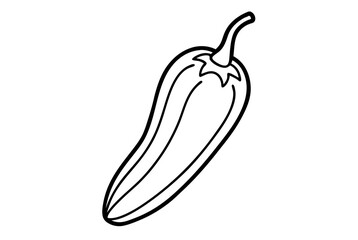 poblano chili  silhouette vector illustration