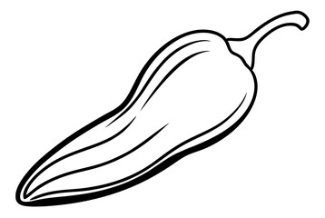 poblano chili  silhouette vector illustration