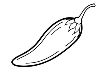 poblano chili  silhouette vector illustration