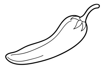 poblano chili  silhouette vector illustration