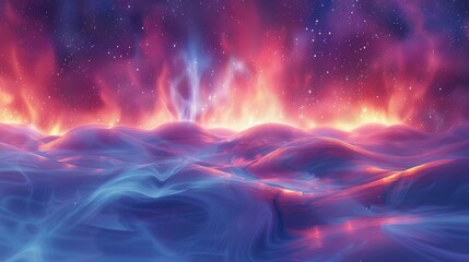 Obraz premium Neon Waves of Creation.