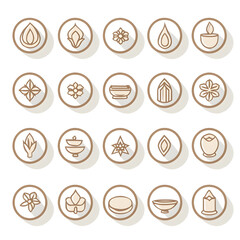 A set of icons a minimalist Eid Al-Fitr