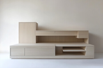 A Modern adaptable storage with minimalist design for modular bedroom