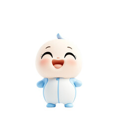 Joyful baby character playful setting digital illustration cartoon style cheerful vibe whimsical concept