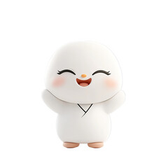 Joyful cartoon character playful scene illustration cheerful environment front view happiness concept