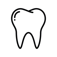 tooth line art vector