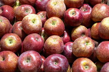 Close up manzanas rojas