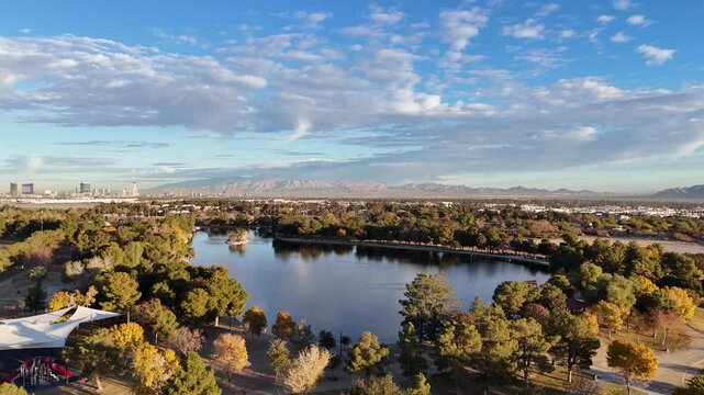 Sunset Park Las Vegas Drone Video Aerial Nevada