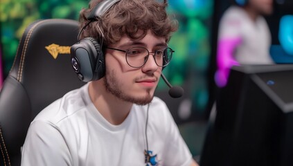 Gamer focused on esports competition
