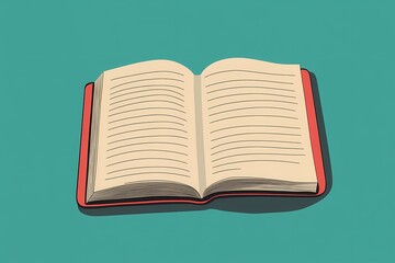 Open Book Illustration - Simple Graphic Design