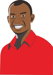 Illustration of East Nusa Tenggara People Wearing Red Shirt