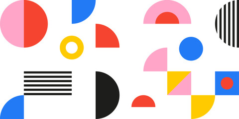 Abstract Geometry and Vibrant Color Harmony