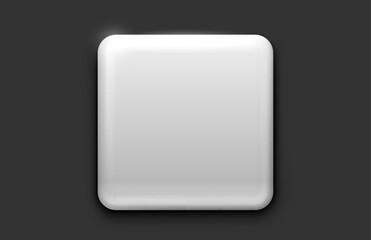 White frame label, event bar button, grey signboard. Vector illustration