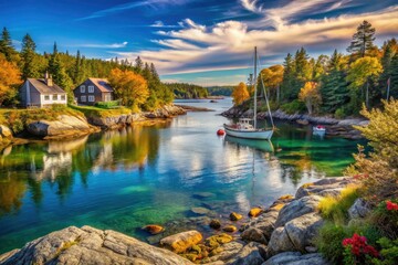 New Harbor, Maine: Stunning Pemaquid River Cove photography showcasing dramatic seascapes and coastal beauty.